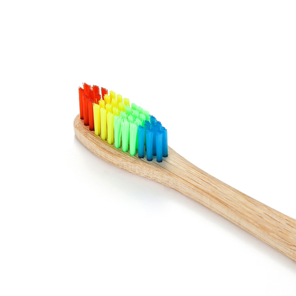 Bamboo Toothbrush Rainbow Bamboo Toothbrush Colored Bristles