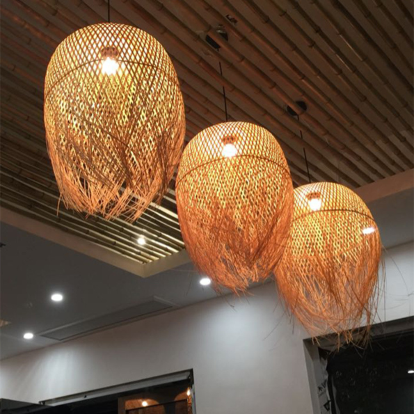 wholesale Bamboo Weaving Creative Personality Chinese Bamboo Chandelier