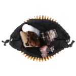 Round Bamboo Woven Handbag Portable Bamboo Rattan Bag-1