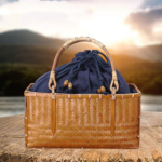 Shopping Portable Bamboo Basket And Bamboo Bag -1